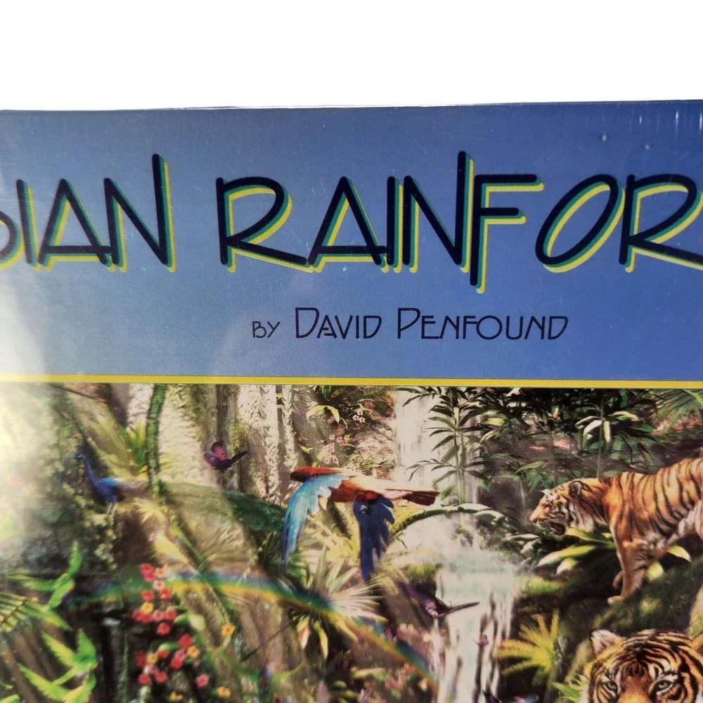 Asian Rain Forest Puzzle 1000 Pieces Jungle Animals Made USA Lg 19 x 30 New READ